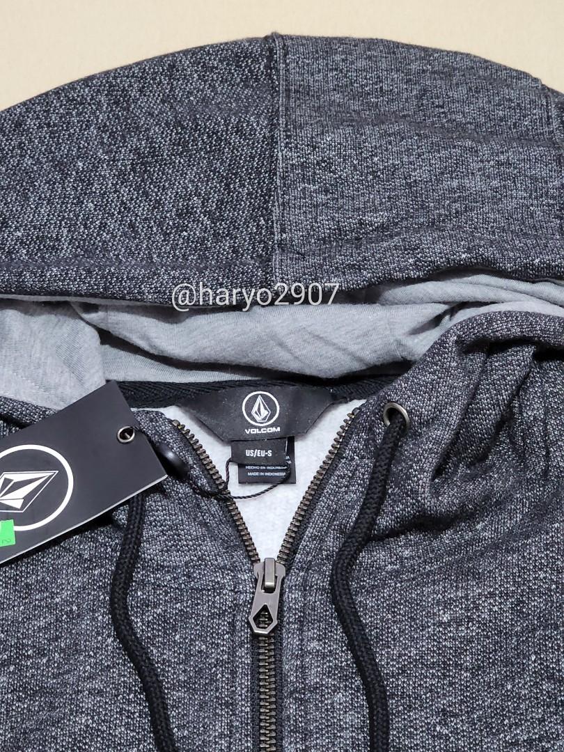 Hoodie Jaket Volcom Original Fesyen Pria Pakaian Atasan di