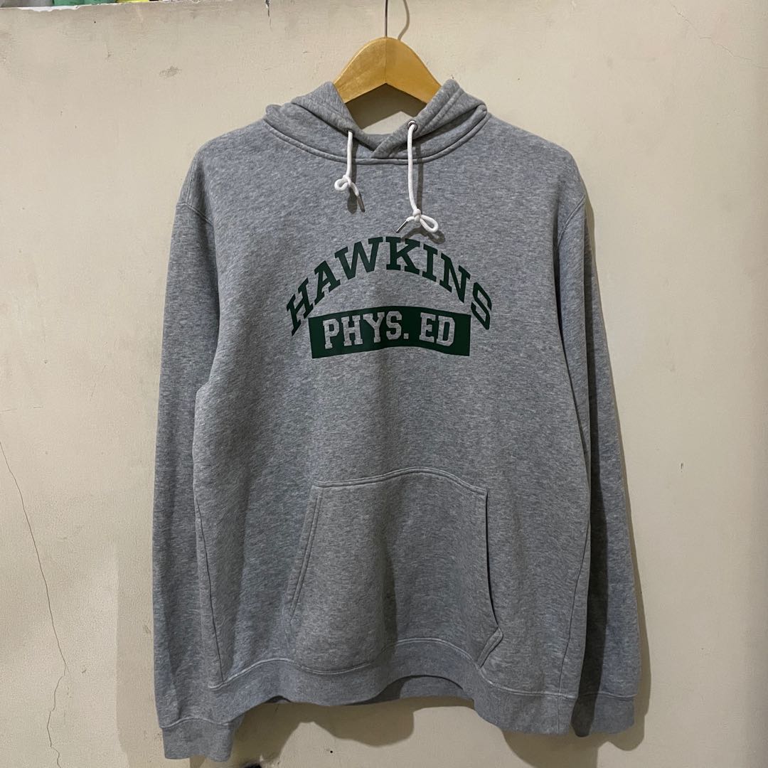 Nike stranger things hoodie grey sale