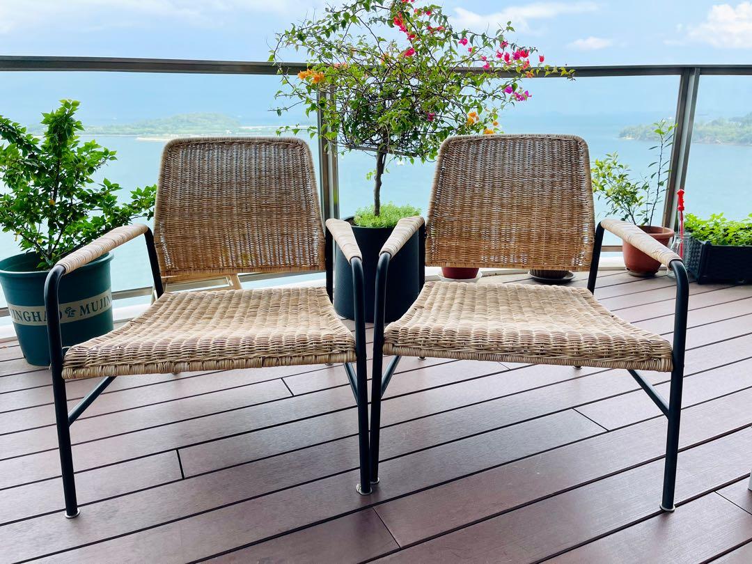 IKEA armchair ULRIKSBERG rattan chair, Furniture & Home Living