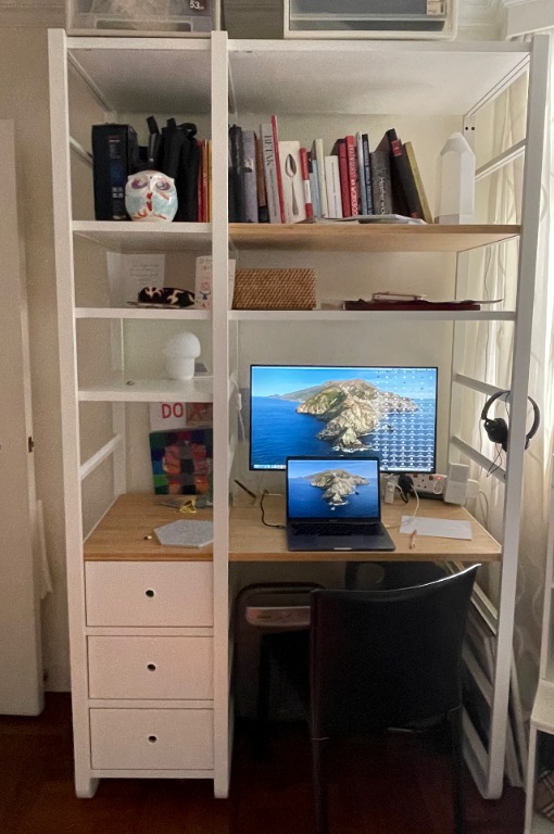 IKEA ELVARLI DESK/ Shelving & Drawer system, 傢俬＆家居, 傢俬, 書櫃、櫃子及架 Carousell