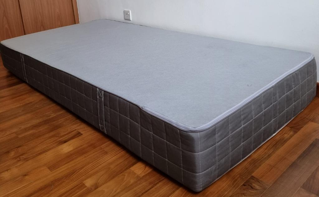 Ikea Hovag spring mattress single 90 * 200 cm firm, Furniture & Home