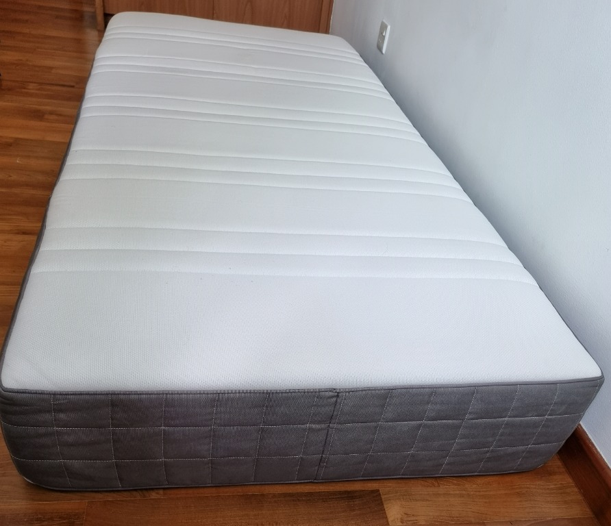 Ikea Hovag spring mattress single 90 * 200 cm firm, Furniture & Home