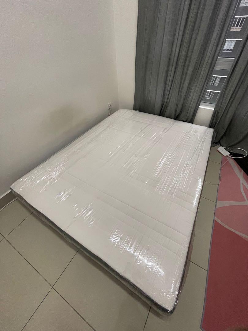 IKEA Leirvik bed frame and Hovag mattress, Furniture & Home Living