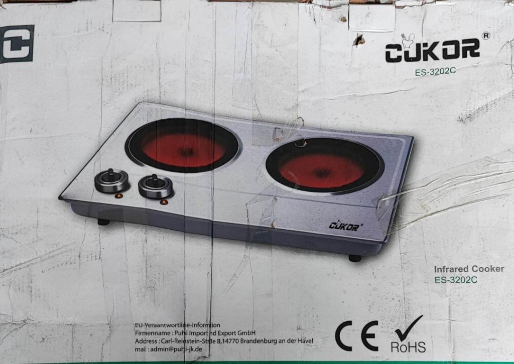 Infrared Cooker Electric Hob Cukor ES-3202C , TV u0026 Home Appliances, Kitchen  Appliances, Hobs u0026 Hoods on Carousell