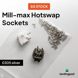 [In-stock] Mill-max Hotswap Sockets 0305 Silver for Custom Mechanical Keyboards Soldering