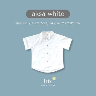 Kemeja putih boy iris baby