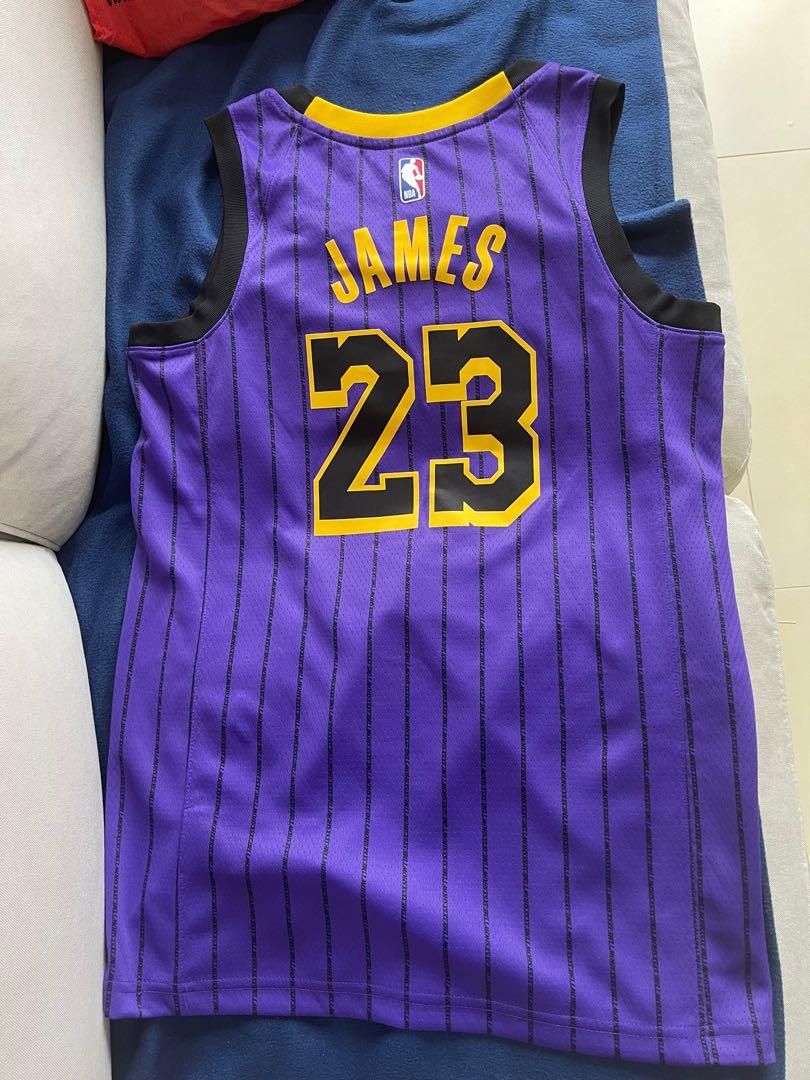 Purple pinstripe lebron jersey new arrivals