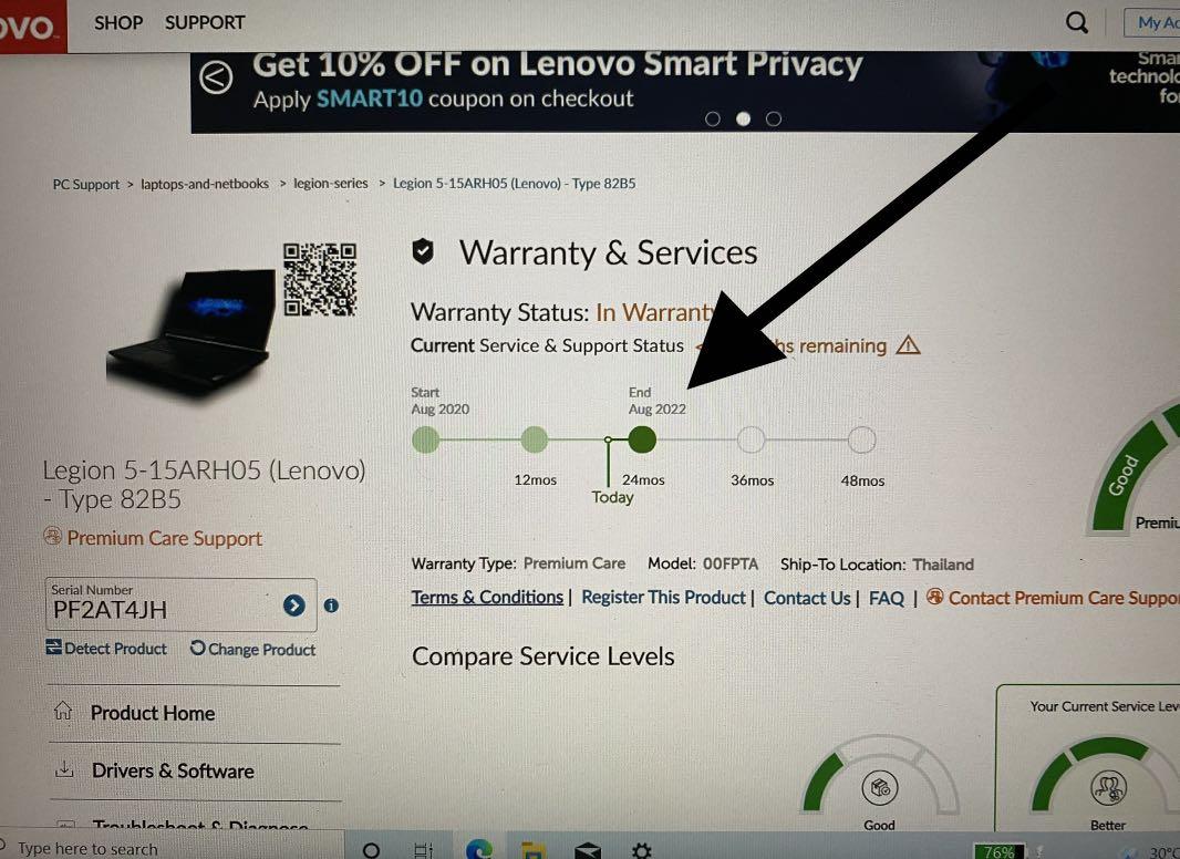 Lenovo Legion 5, GTX 1650Ti, Ryzen 5, 16gb ram, 512gb ssd in warranty