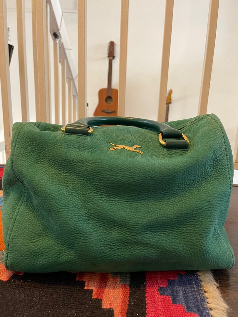 Bimba & Lola Handbag Golden Olive green Leather ref.44838 - Joli Closet