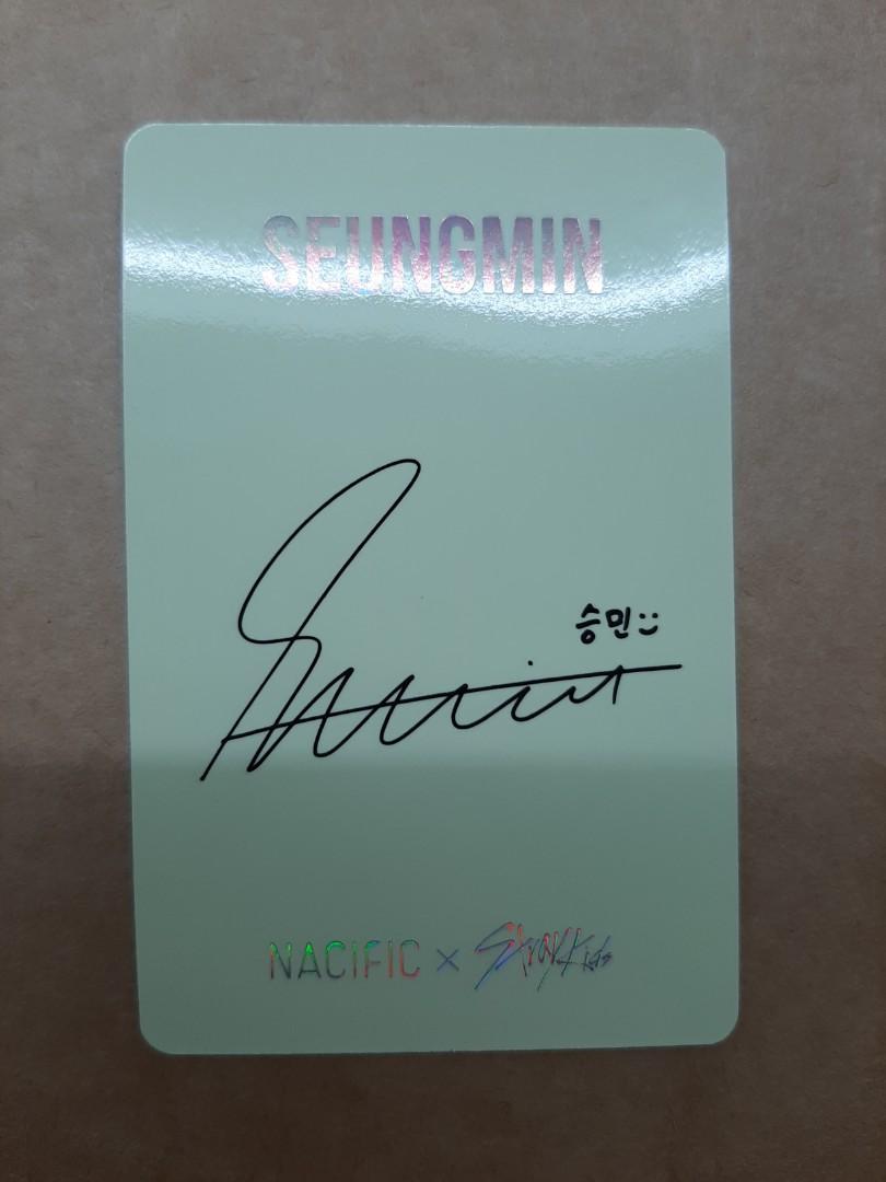 LIMITED EDITION STRAY KIDS X NACIFIC SIGNED PHOTOCARD SEUNGMIN PC ...
