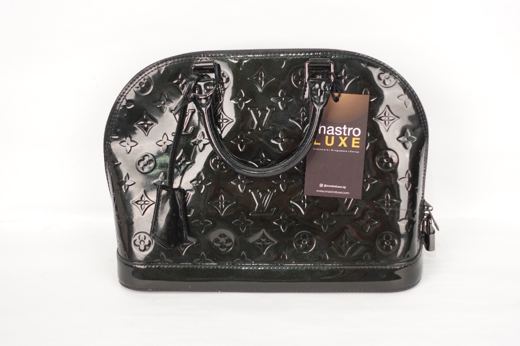 Louis Vuitton, Bags, Louis Vuitton Alma Pm Crossbody Custom Dyed Black  With Strap