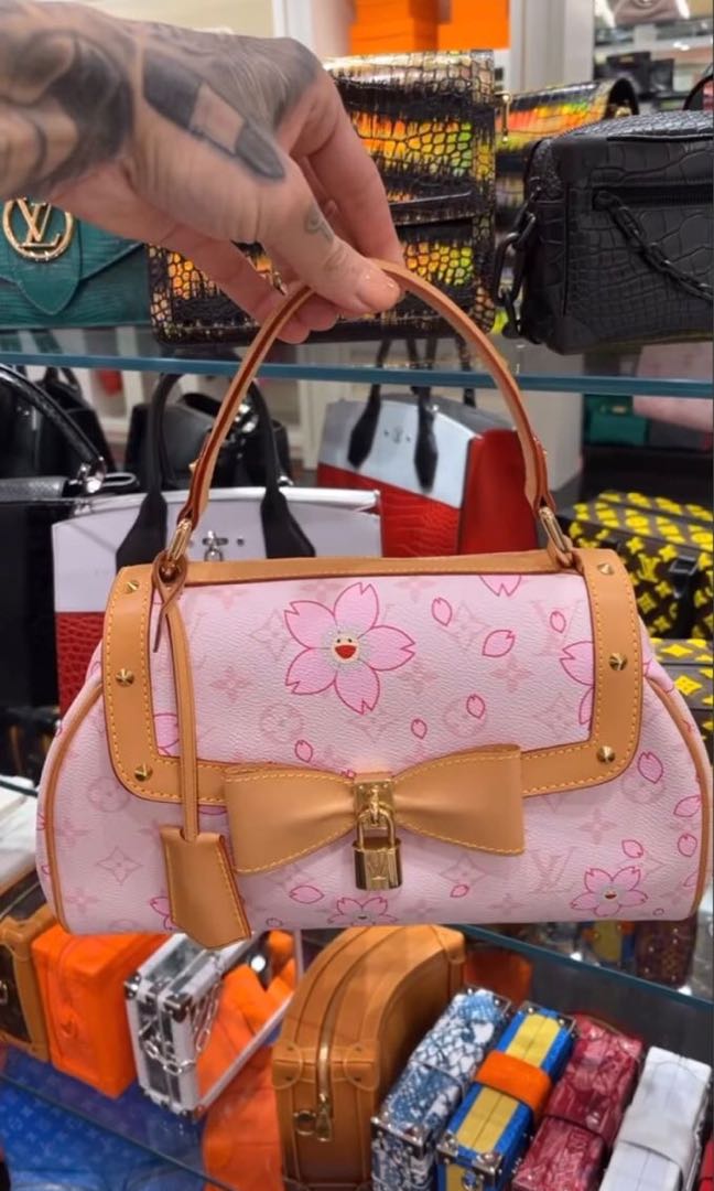 Louis Vuitton LV takashi murakami cherry blossom sakura sac retro bag ...