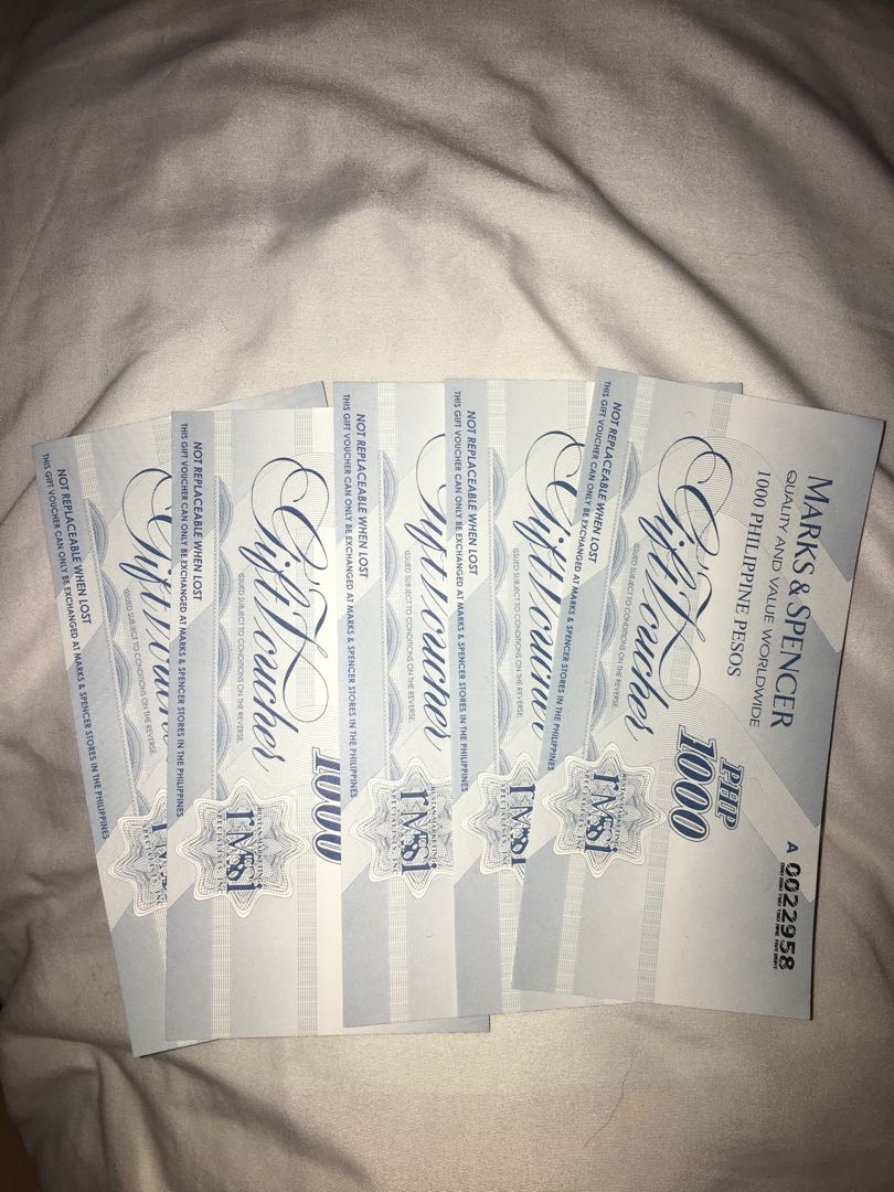 Marks & Spencer Gift Certificate, Tickets & Vouchers, Vouchers on Carousell