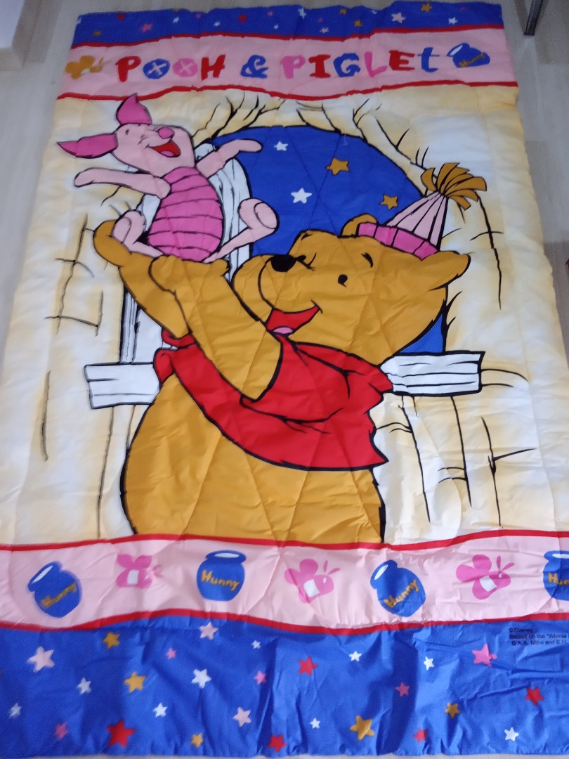Pooh Mattress quilt, Furniture & Home Living, Bedding & Towels on Carousell