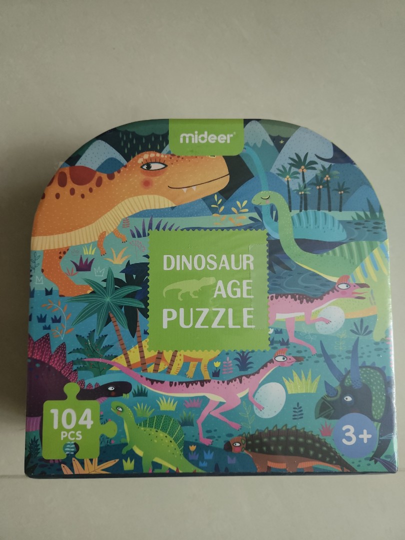 Mideer Dinosaur Age Puzzle 104 pieces 3+, Hobbies & Toys, Toys & Games ...