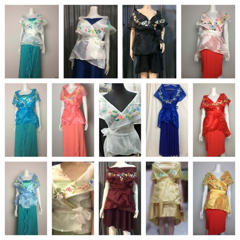 Modern Filipiniana Versatile Organza Wrap (Filipiniana / Kimono / Barong), Women's Fashion