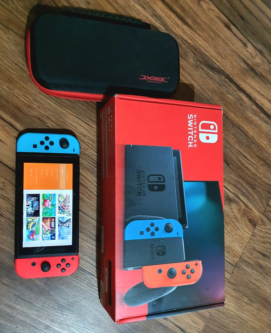 Nintendo switch V2 complete set like new , Video Gaming, Video Game
