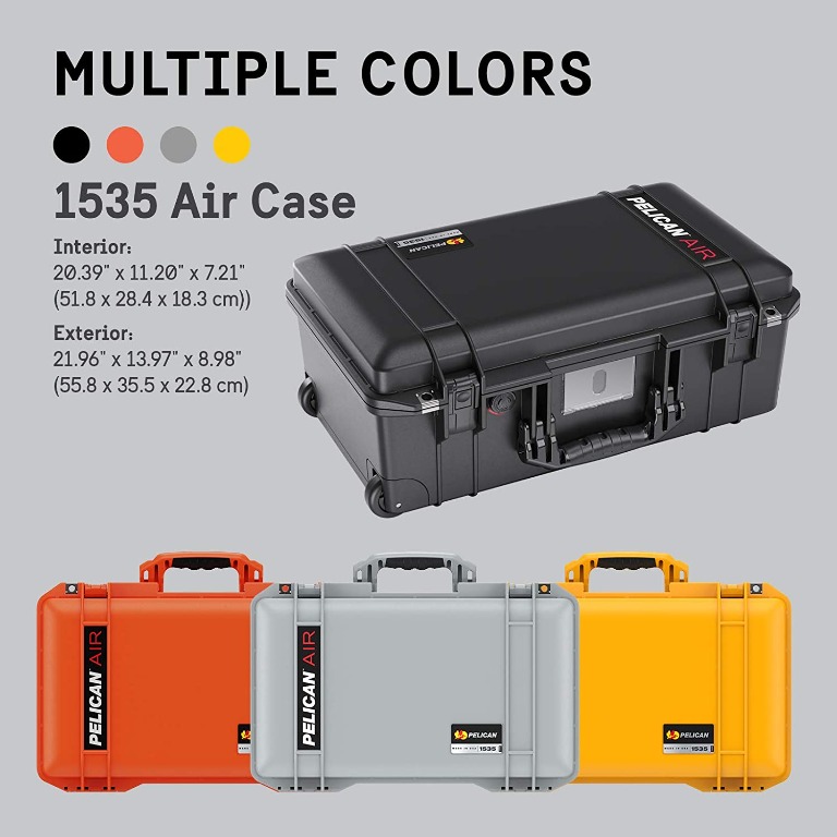 PELICAN 1535 Air Carry-On Case With Foam | Black, Hobbies & Toys ...