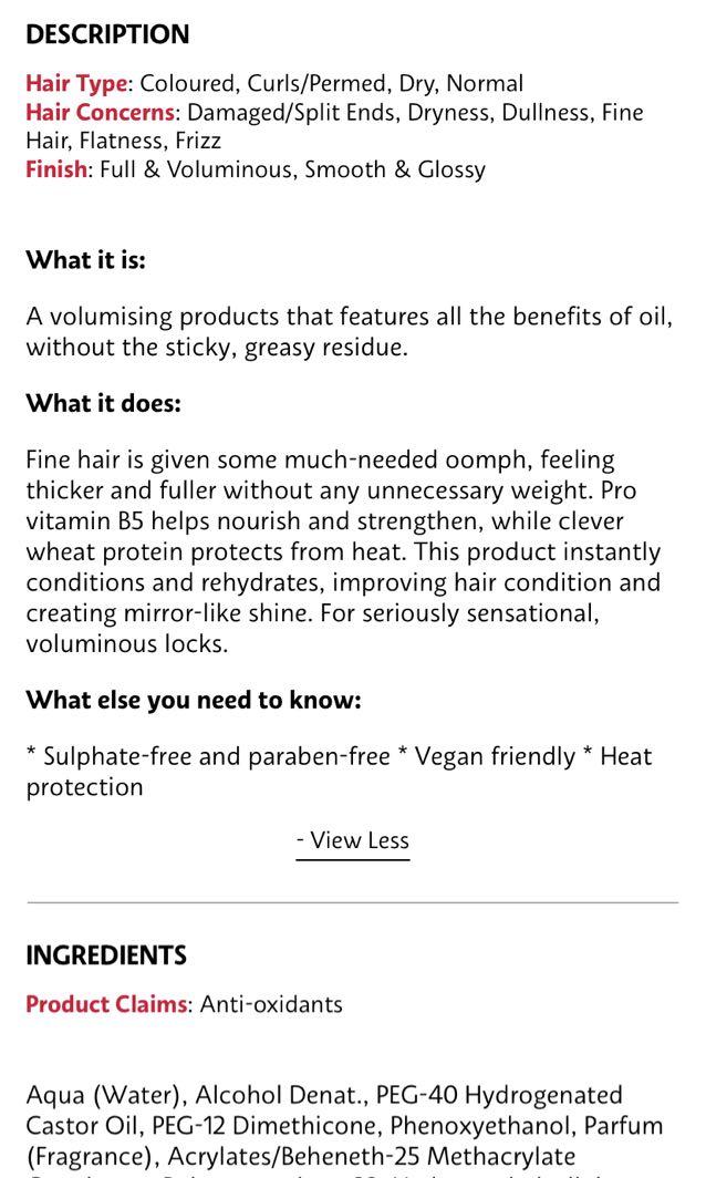 Percy & Reed Hair oil, Beauty & Personal Care, Hair on Carousell