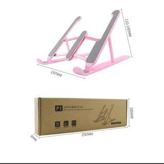 Pink portable laptop adjustable stand