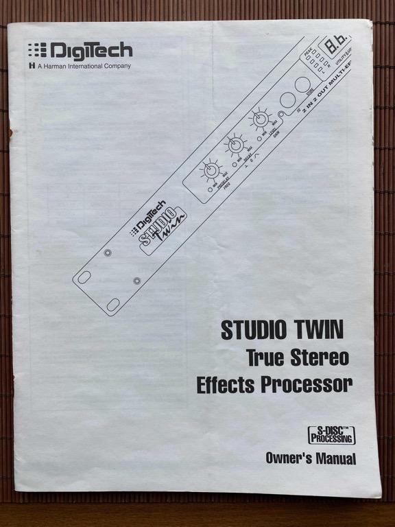 Recording Studio Digitech Studio Twin Sound Effects Processor, Audio
