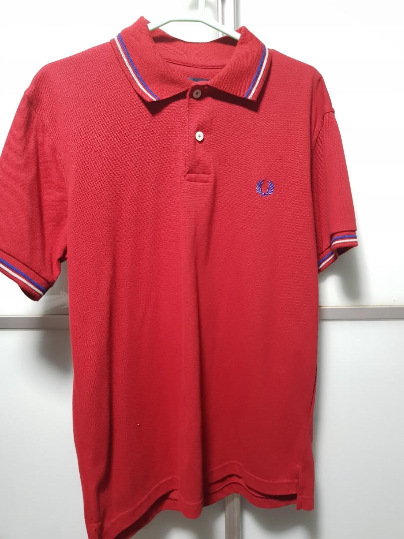 Red Fred Perry Polo shirt (S), Men's Fashion, Tops & Sets, Tshirts ...
