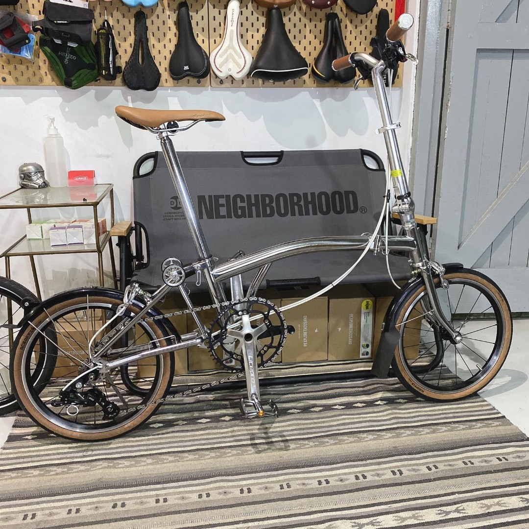Custom Built Silver Trifold 3-speed External with Telescopic Stem ...