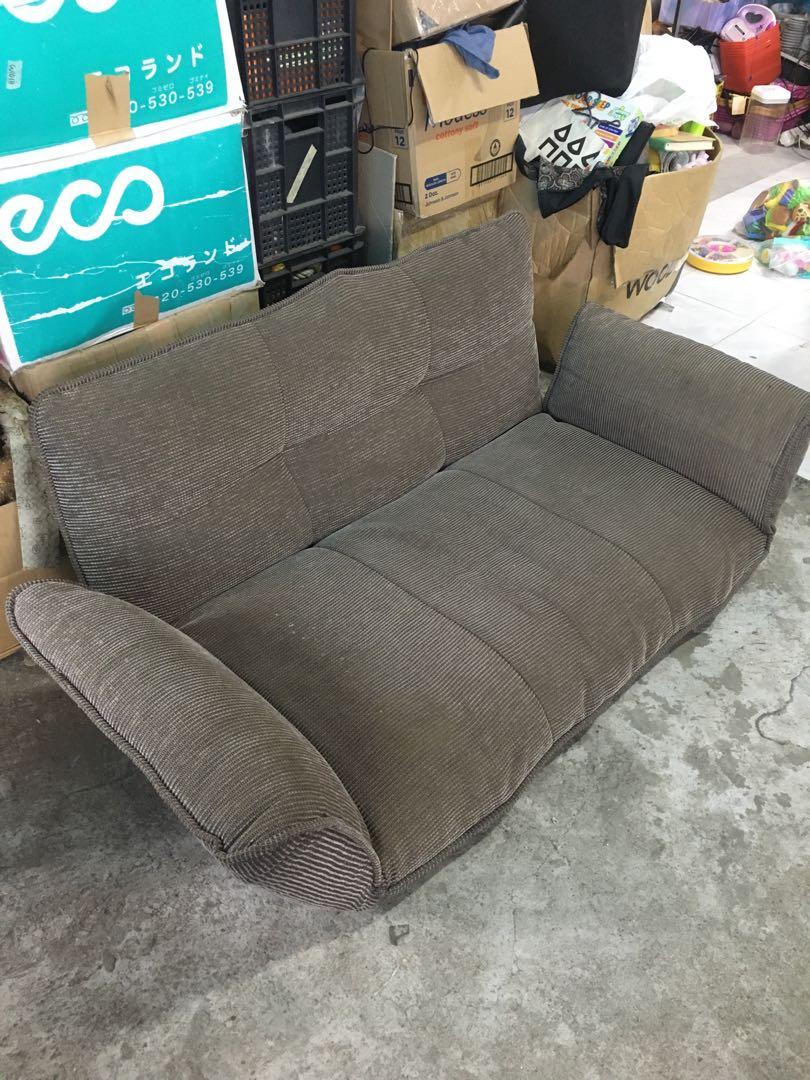 Sofa bed (Category: Sofas) located in Quezon City. Submitted by anythingthriftyph (Listing ID 1160937267, Image 1). Description: Last price posted Japanese floor sofa bed See pictures for reference 2 seater Foldable arm rest Foldable back rest Washable cover Honest issue zipper needs to be fixed.