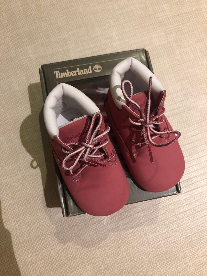Timberland infant boots beanie in Pink
