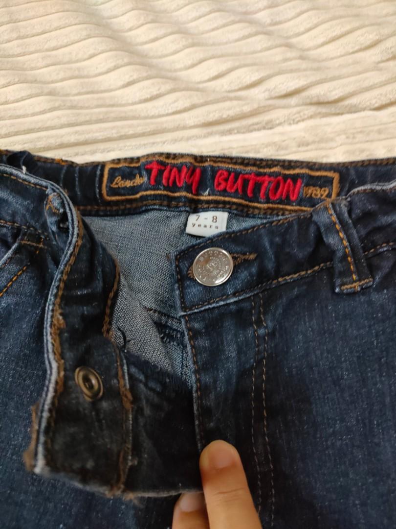 Tiny Button Boy Jeans (Category: Babies & Kids Fashion) located in Batu Berendam. Submitted by mymlkcollection (Listing ID 1160972355, Image 3). Description: Suitable for 7-8 years old boys..