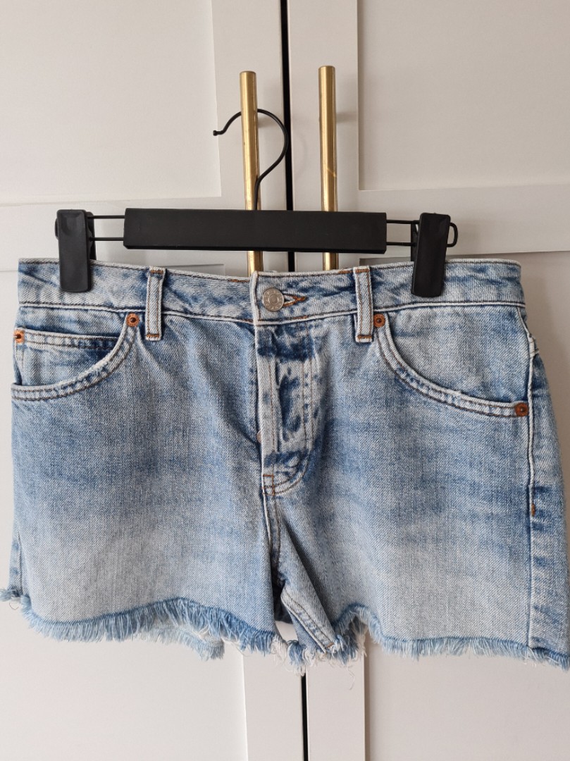 Topshop High Waist Denim Shorts, Women 