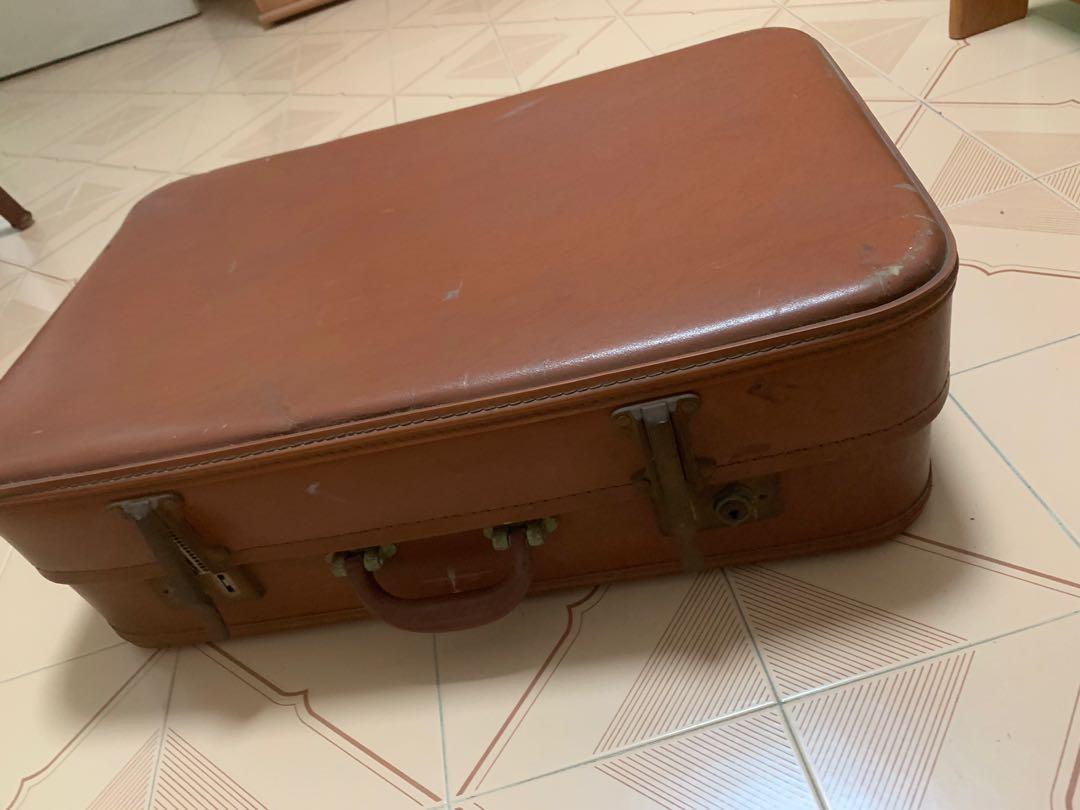 vintage leather suitcase