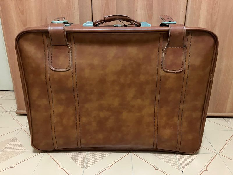 vintage leather suitcase