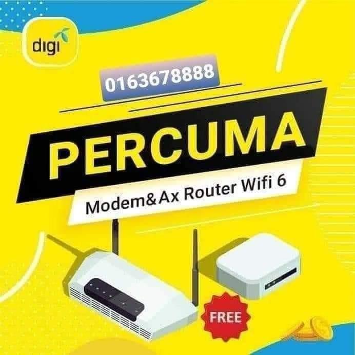 WiFi 6 Modem with DiGi Fibre, Computers & Tech, Parts & Accessories