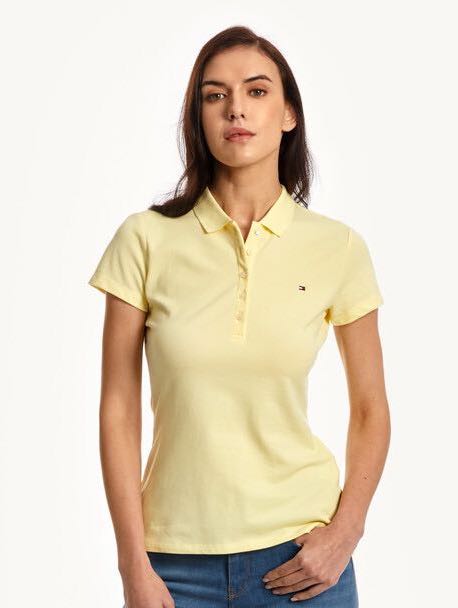Womens yellow new arrivals tommy hilfiger shirt