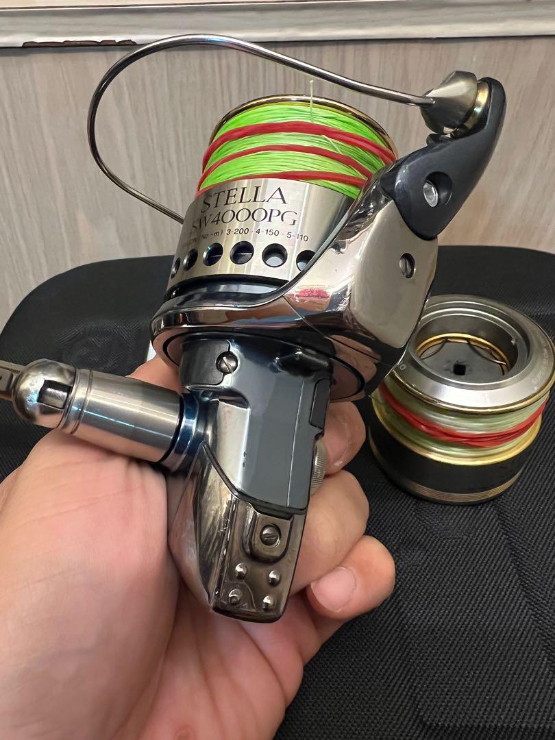 WTS: Stella Spinning reel SW4000PG older model (blue) with extra spool,  Sports Equipment, Fishing on Carousell