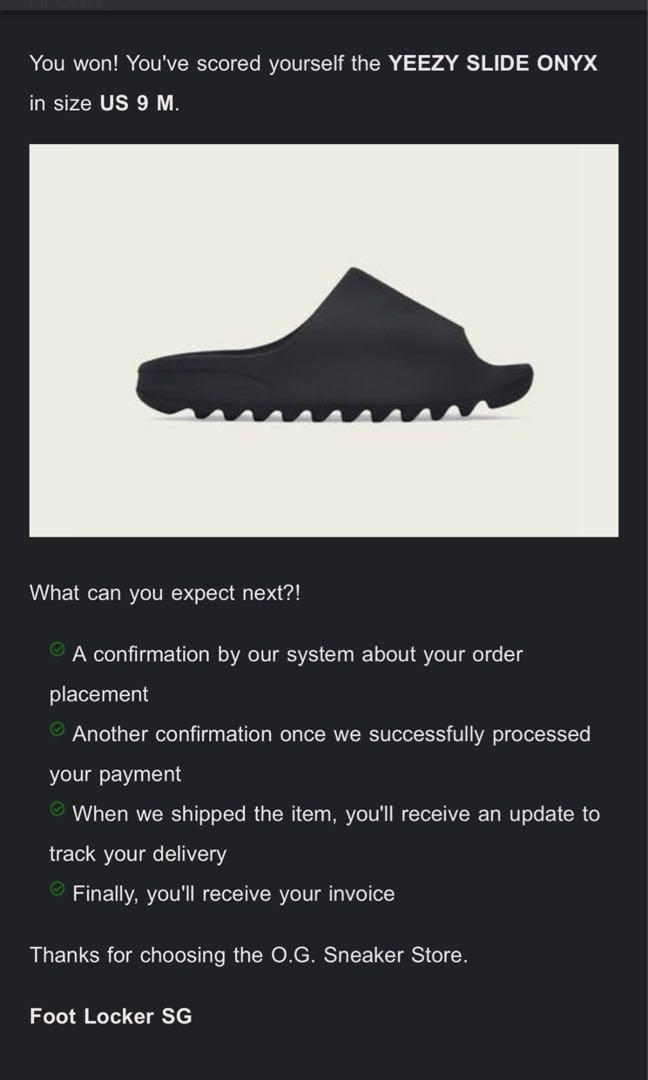 RESERVED* Yeezy Slide Onyx, Men's Fashion, Footwear, Sneakers on Carousell