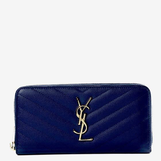 Authentic YSL Zipper Around Wallet, Luxury, Bags & Wallets on Carousell