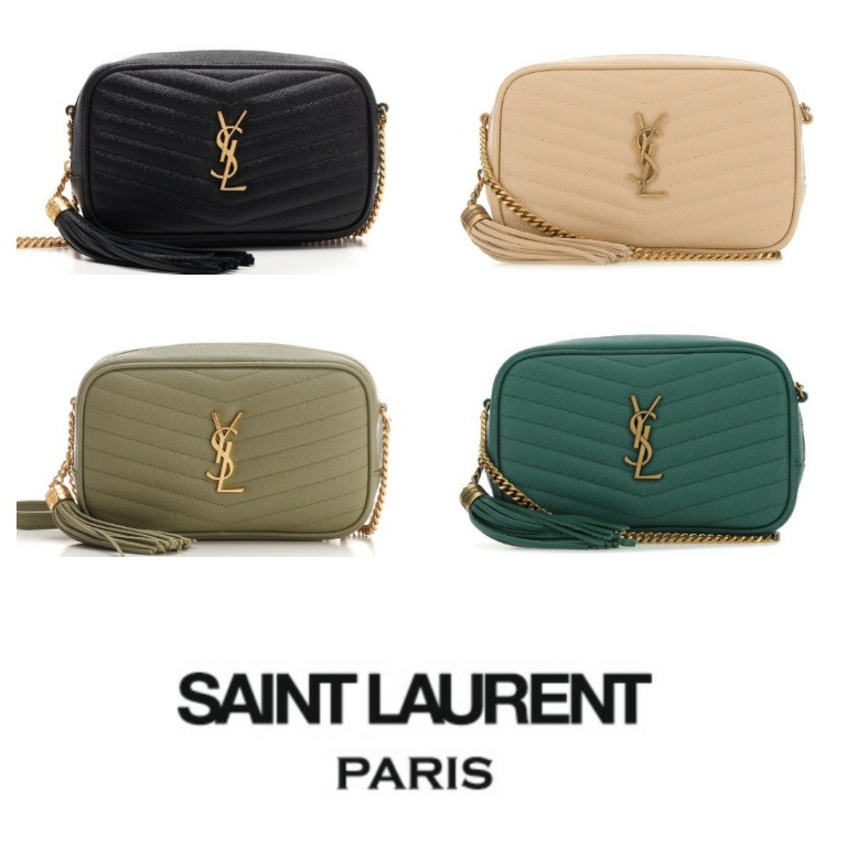 YSL Saint Laurent Lou Mini Bag In Quilted Grain, Luxury, Bags & Wallets