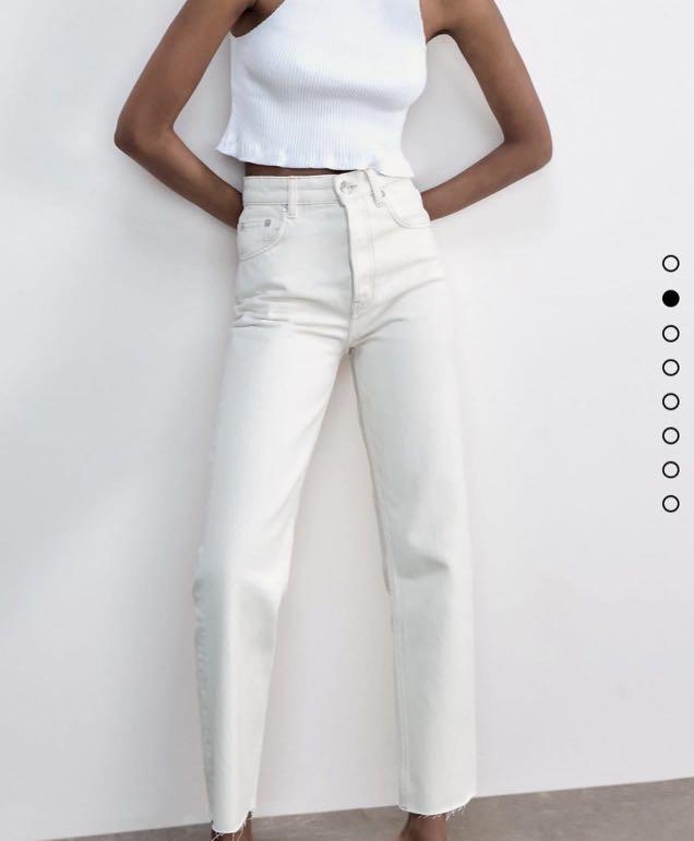 White raw hotsell hem jeans