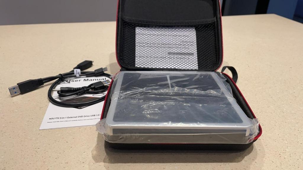 084) NOLYTH External Bluray DVD Drive USB 3.0 Type C 5in1 Bluray