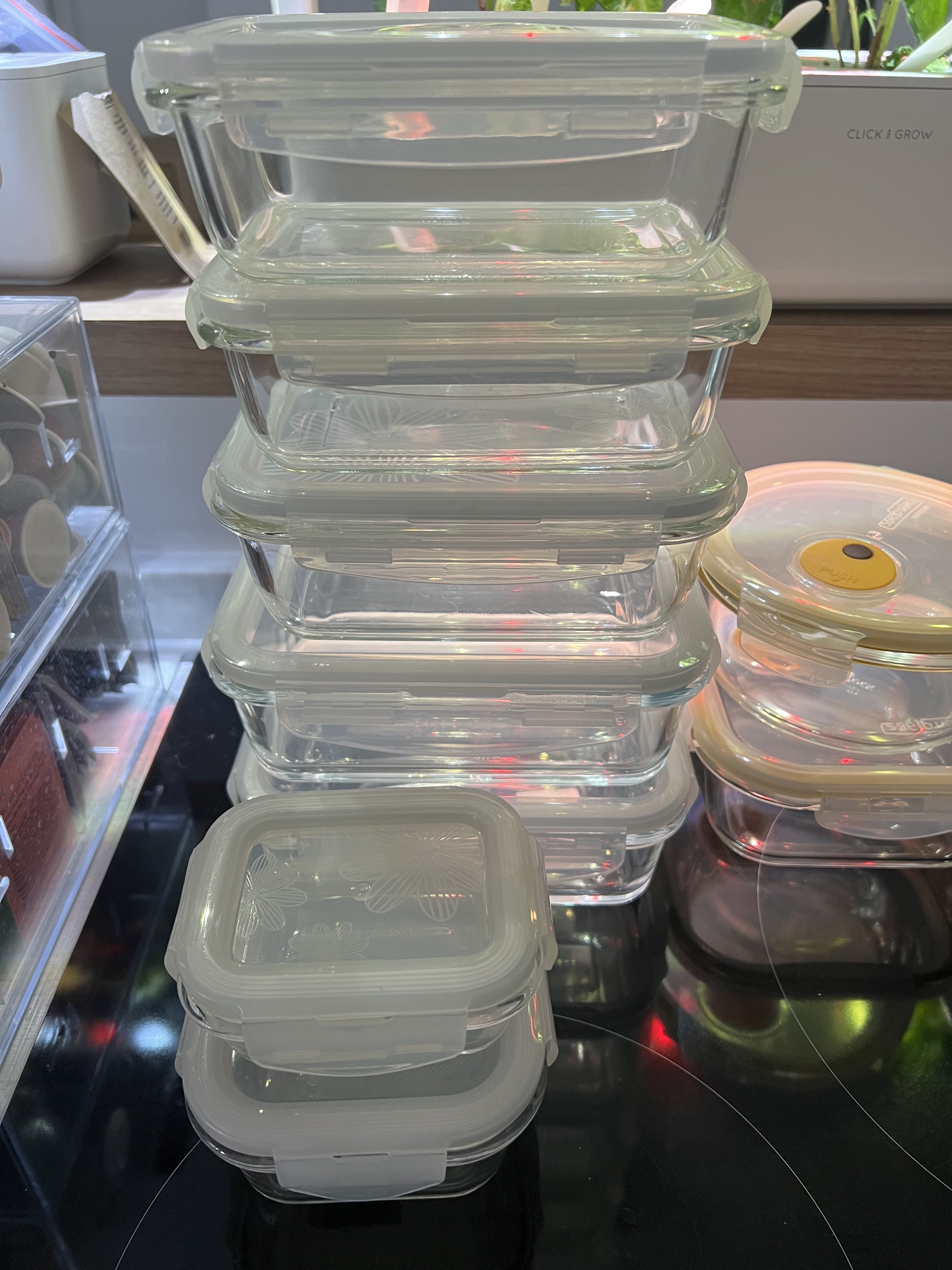 11 piece lock&lock ikea glass food containers, Furniture & Home Living