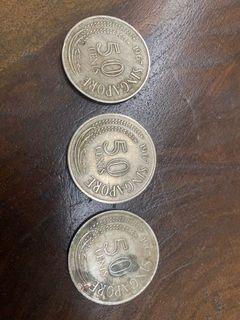 1967 Singapore 50cents coin