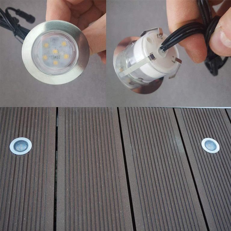 (257) Decking Lights Decking Lights Mains Powered YZGWZLD 45mm Warm