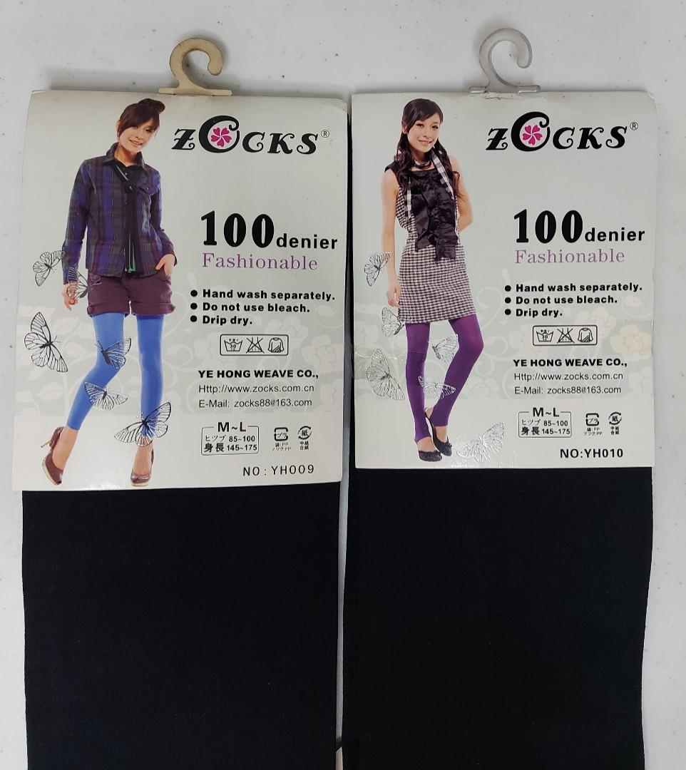 2 ZOCKS Footless Tights Pantyhose 100 denier Women s Fashion Watches Accessories Socks Tights on Carousell