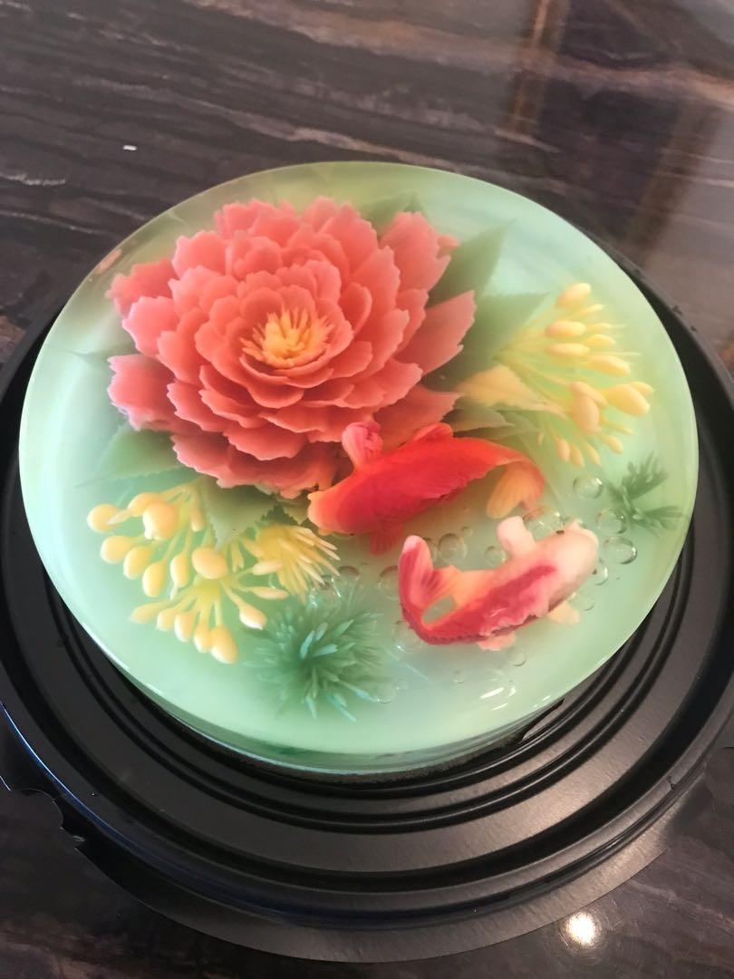 3d Jelly Cake Koi Fish Pond, Food & Drinks, Homemade Bakes on Carousell