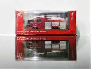 [ 7-11限定 ] Tiny微影 1/76 丹尼士消防泵車 HongKong FSD Dennis Major Pump F90 (尖沙咀)
