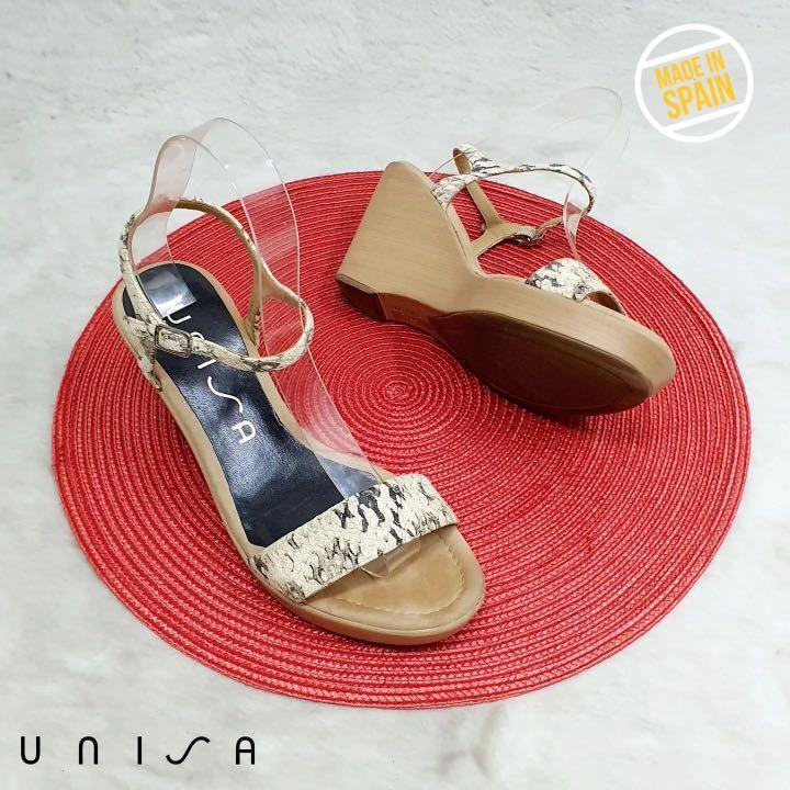 Authentic UNISA Rita Limited Edition Snake Wedge Sandals