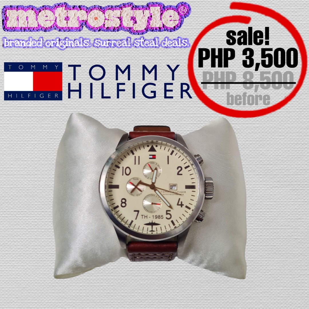 Derive Melancholy Ripples 🇺🇲 Tommy Hilfiger® TH - 1985™ Big Pilot's Chronograph Watch, Men's  Fashion, Watches & Accessories, Watches on Carousell