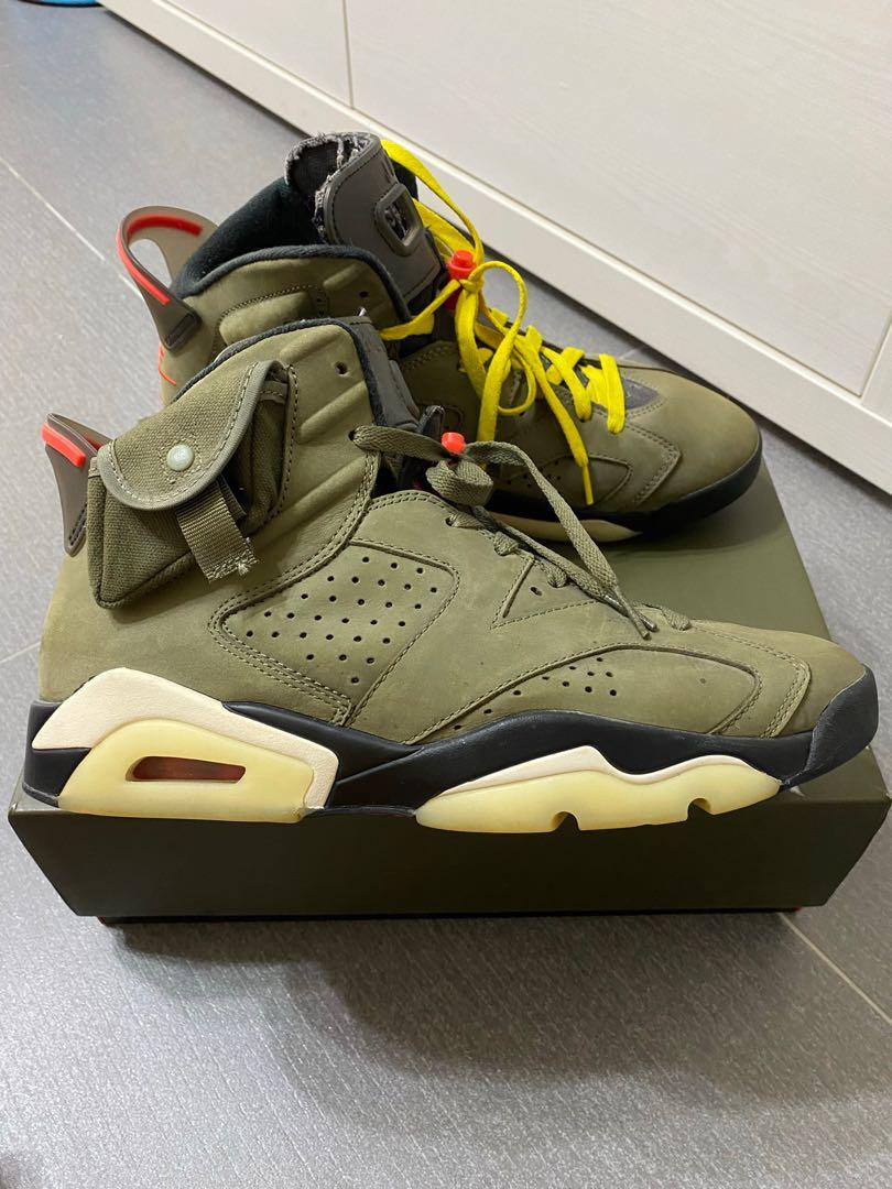 Air Jordan 6代 x Travis Scott 軍綠 AJ6 二手 Us10.5 Sacai AJ1